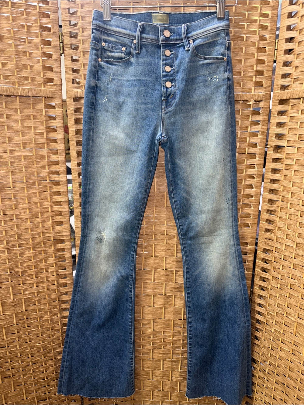 MOTHER Pixie Cruiser Fray Jeans